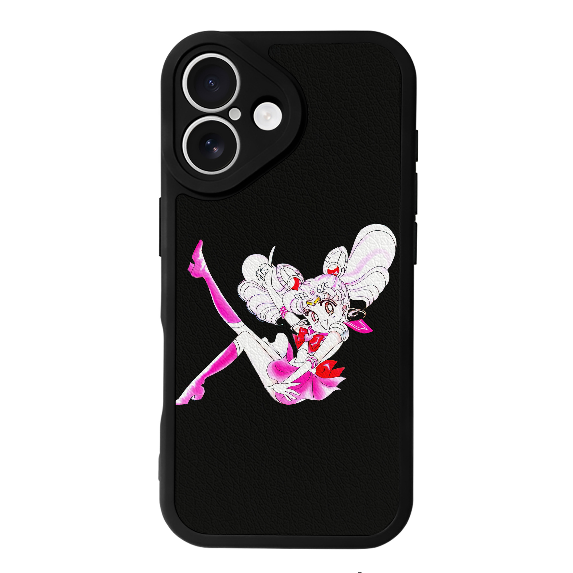 （画像用） 美少女戦士セーラームーン ちびうさ Sailor Moon Chibiusa Tsukino Usagi Small Lady Serenity 【iPhone 16シリーズ対応】シリコンスマホケース（レザー調） 材質：シリコン
